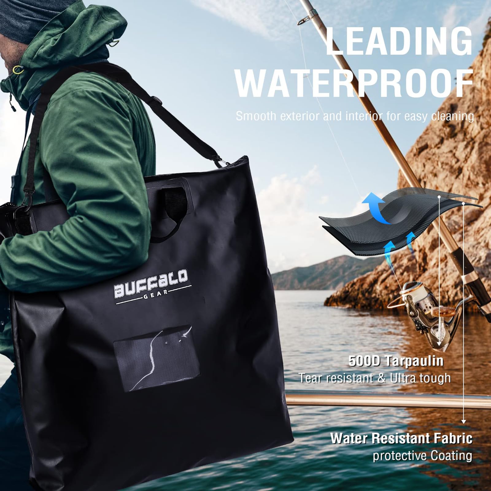 25'' Waterproof Fish Bag with Aerator Pocket - Taylor Holler Tackle Co.