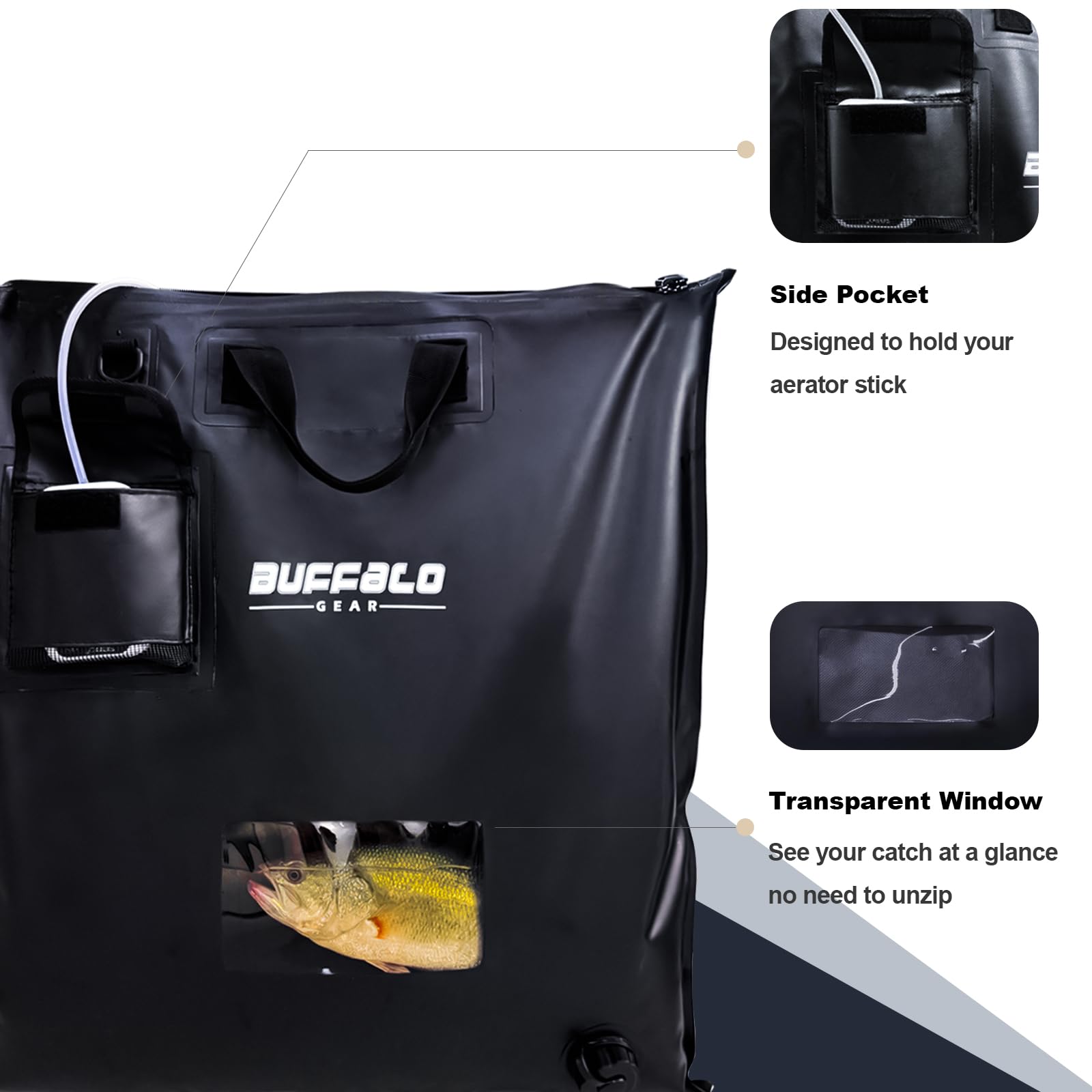 25'' Waterproof Fish Bag with Aerator Pocket - Taylor Holler Tackle Co.