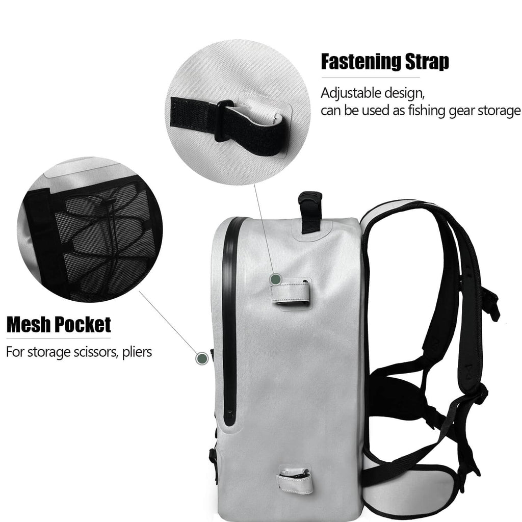 27QT Waterproof Fishing Backpack with Rod Holder - Taylor Holler Tackle Co.