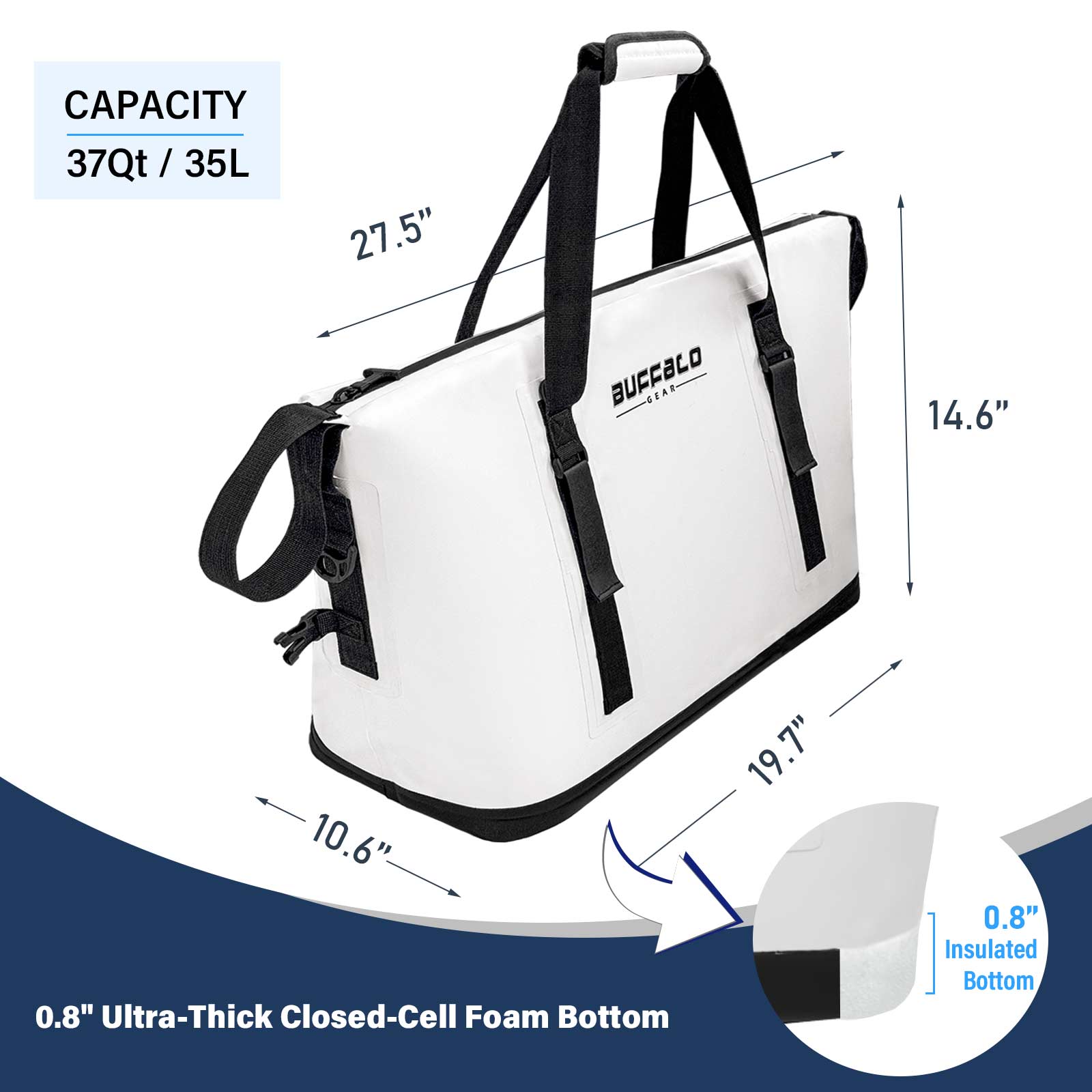 37QT Fish Cooler Bag With Fishing Rod Holder - Taylor Holler Tackle Co.