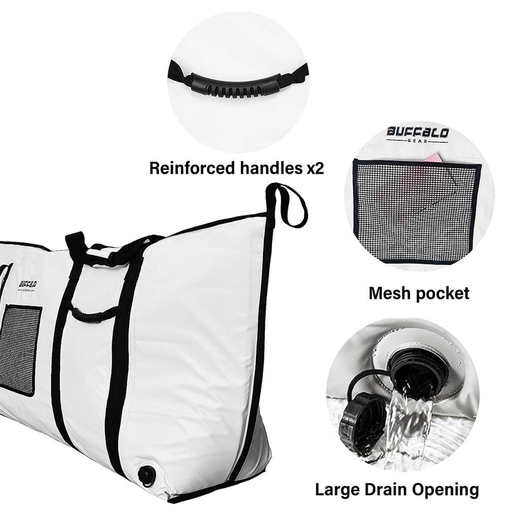 72x30'' Fish Cooler Bag With YKK Zipper, Flat Bottom - Taylor Holler Tackle Co.