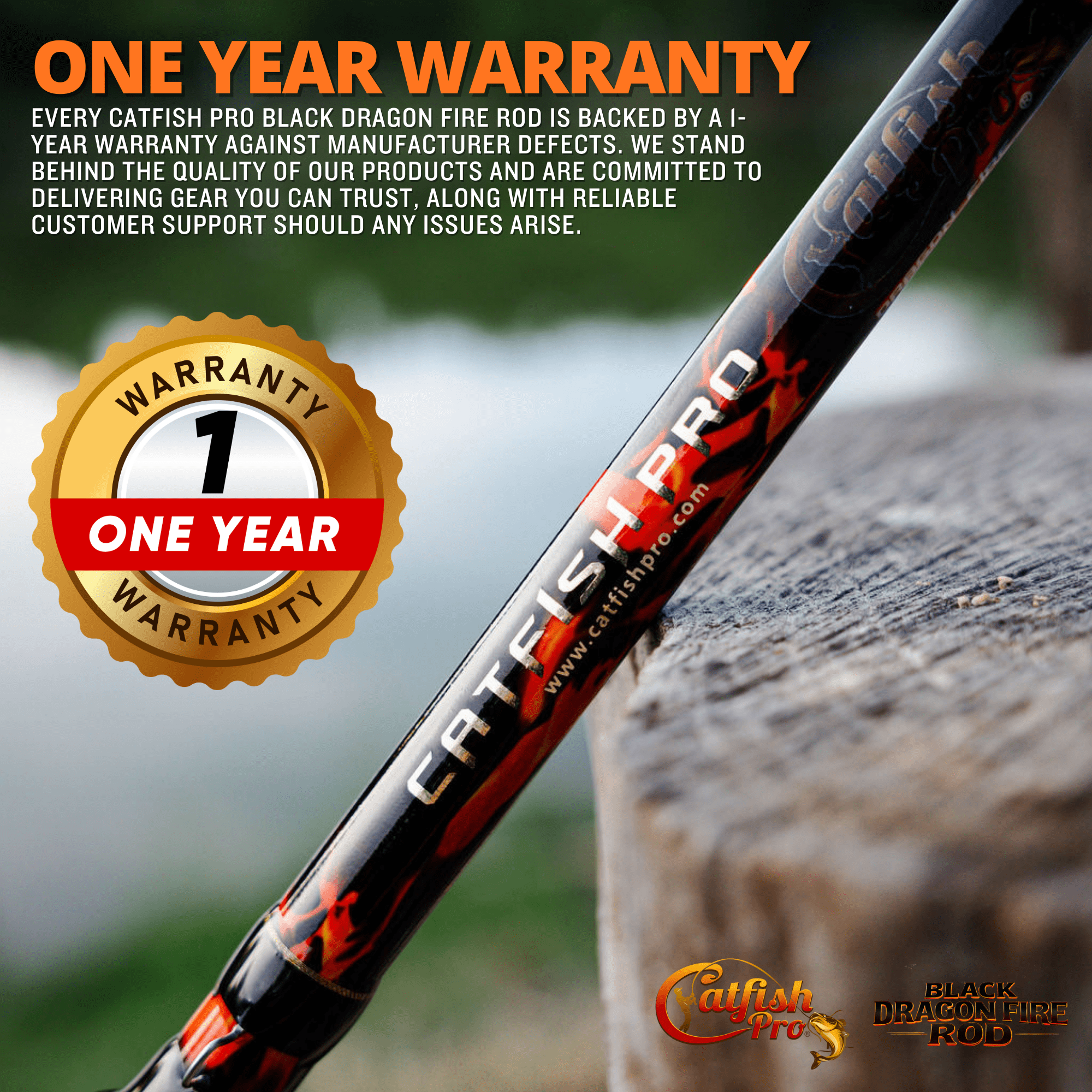 Black Dragon Fire Casting Rod - Taylor Holler Tackle Co.