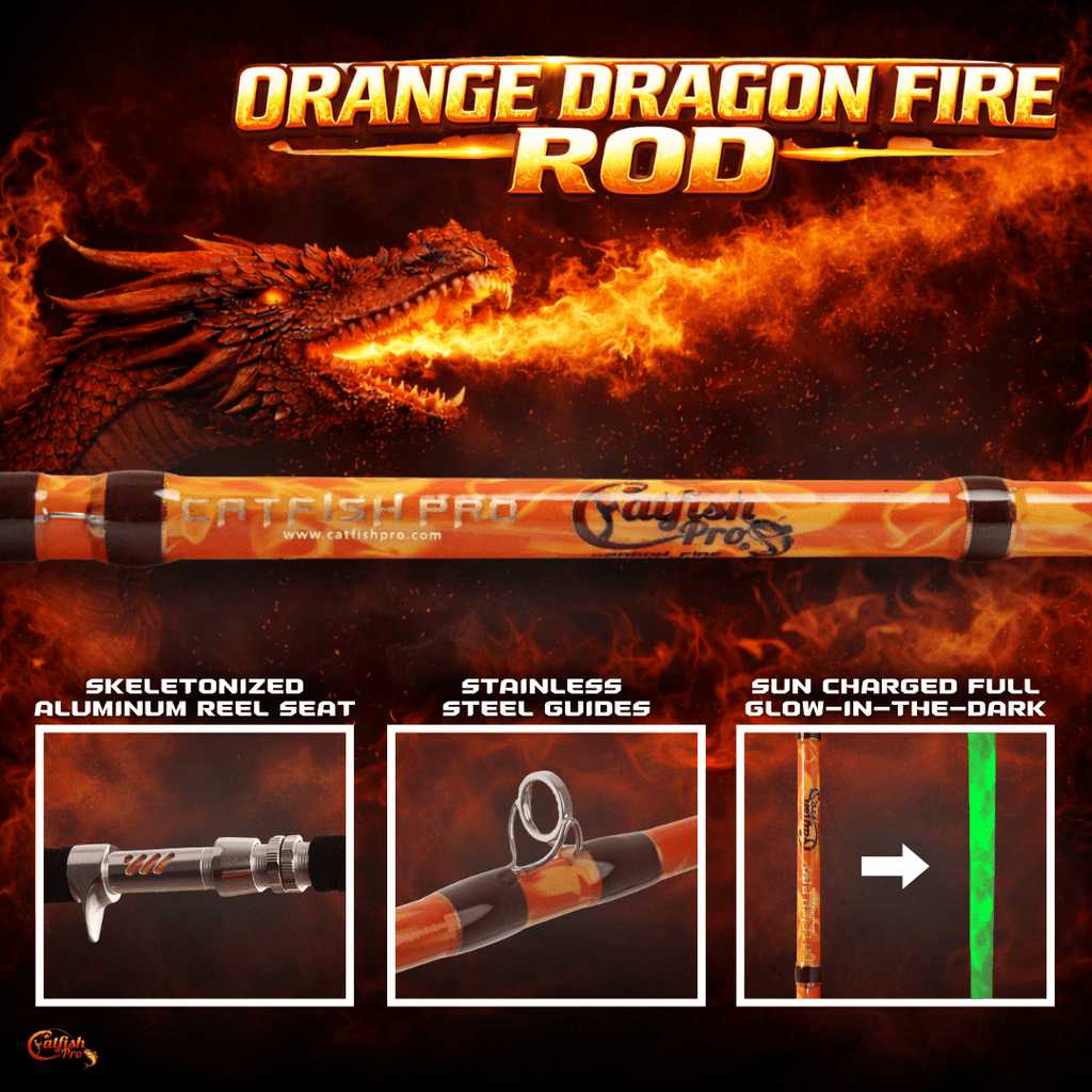 Orange Dragon Fire Casting Glow Rod - Taylor Holler Tackle Co.