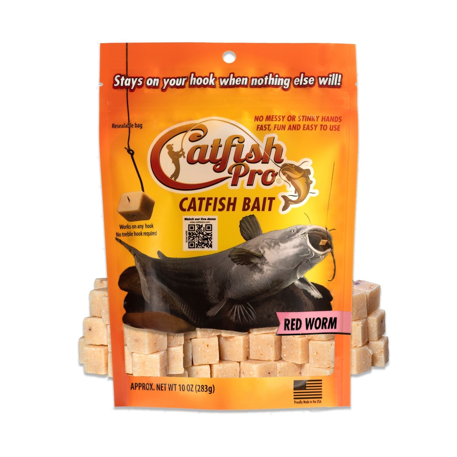 Red Worm Catfish Bait - Taylor Holler Tackle Co.